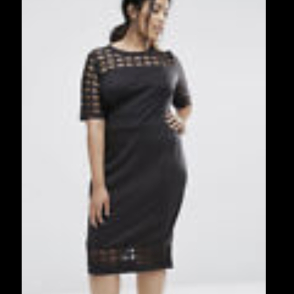 NWT ASOS Black Maternity Dress Size 16